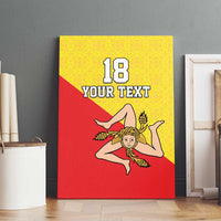 Custom Sicilia Football Canvas Wall Art Naziunali Siciliana - Wonder Print Shop