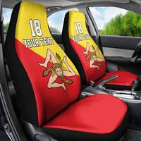 Custom Sicilia Football Car Seat Cover Naziunali Siciliana - Wonder Print Shop