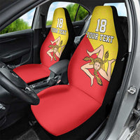 Custom Sicilia Football Car Seat Cover Naziunali Siciliana - Wonder Print Shop