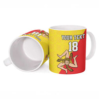Custom Sicilia Football Ceramic Mug Naziunali Siciliana - Wonder Print Shop