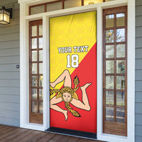 Custom Sicilia Football Door Cover Naziunali Siciliana - Wonder Print Shop