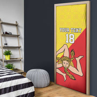 Custom Sicilia Football Door Cover Naziunali Siciliana - Wonder Print Shop