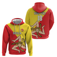 Custom Sicilia Football Hoodie Naziunali Siciliana - Wonder Print Shop