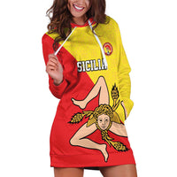 Custom Sicilia Football Hoodie Dress Naziunali Siciliana - Wonder Print Shop