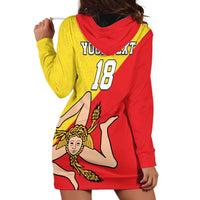 Custom Sicilia Football Hoodie Dress Naziunali Siciliana - Wonder Print Shop