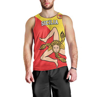 Custom Sicilia Football Men Tank Top Naziunali Siciliana - Wonder Print Shop