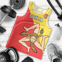 Custom Sicilia Football Men Tank Top Naziunali Siciliana - Wonder Print Shop