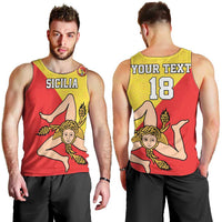 Custom Sicilia Football Men Tank Top Naziunali Siciliana - Wonder Print Shop