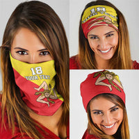 Custom Sicilia Football Neck Gaiter Naziunali Siciliana - Wonder Print Shop