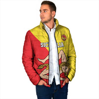 Custom Sicilia Football Padded Jacket Naziunali Siciliana - Wonder Print Shop