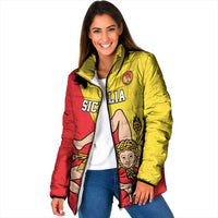 Custom Sicilia Football Padded Jacket Naziunali Siciliana - Wonder Print Shop