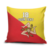 Custom Sicilia Football Pillow Cover Naziunali Siciliana - Wonder Print Shop