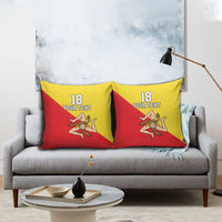 Custom Sicilia Football Pillow Cover Naziunali Siciliana - Wonder Print Shop