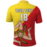 Custom Sicilia Football Polo Shirt Naziunali Siciliana - Wonder Print Shop
