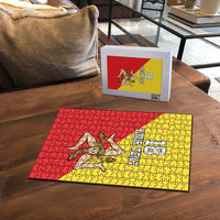 Custom Sicilia Football Puzzle Naziunali Siciliana - Wonder Print Shop