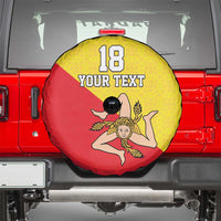 Custom Sicilia Football Spare Tire Cover Naziunali Siciliana - Wonder Print Shop