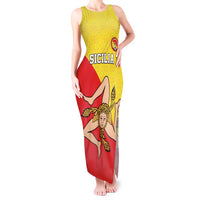 Custom Sicilia Football Tank Maxi Dress Naziunali Siciliana - Wonder Print Shop