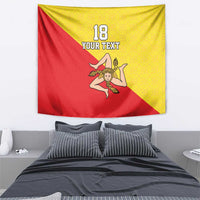 Custom Sicilia Football Tapestry Naziunali Siciliana - Wonder Print Shop