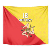 Custom Sicilia Football Tapestry Naziunali Siciliana - Wonder Print Shop