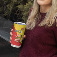 Custom Sicilia Football Tumbler Cup Naziunali Siciliana - Wonder Print Shop