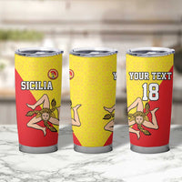 Custom Sicilia Football Tumbler Cup Naziunali Siciliana - Wonder Print Shop