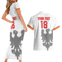 Custom Sicilia Football Couples Matching Short Sleeve Bodycon Dress and Hawaiian Shirt Animus Tuus Dominus - Wonder Print Shop