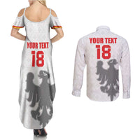 Custom Sicilia Football Couples Matching Summer Maxi Dress and Long Sleeve Button Shirt Animus Tuus Dominus - Wonder Print Shop