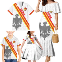 Custom Sicilia Football Family Matching Mermaid Dress and Hawaiian Shirt Animus Tuus Dominus - Wonder Print Shop