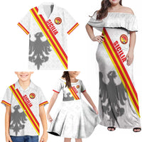 Custom Sicilia Football Family Matching Off Shoulder Maxi Dress and Hawaiian Shirt Animus Tuus Dominus - Wonder Print Shop
