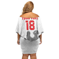 Custom Sicilia Football Family Matching Off Shoulder Short Dress and Hawaiian Shirt Animus Tuus Dominus - Wonder Print Shop