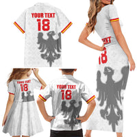Custom Sicilia Football Family Matching Short Sleeve Bodycon Dress and Hawaiian Shirt Animus Tuus Dominus - Wonder Print Shop