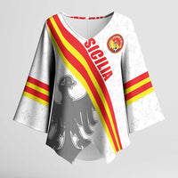 Custom Sicilia Football Kimono Sleeve Blouse Animus Tuus Dominus - Wonder Print Shop