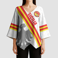 Custom Sicilia Football Kimono Sleeve Blouse Animus Tuus Dominus - Wonder Print Shop