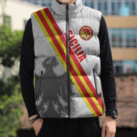 Custom Sicilia Football Sleeveless Puffer Jacket Animus Tuus Dominus - Wonder Print Shop