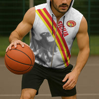 Custom Sicilia Football Sleeveless Zip Hoodie Animus Tuus Dominus - Wonder Print Shop