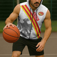 Custom Sicilia Football Sleeveless Zip Hoodie Animus Tuus Dominus - Wonder Print Shop