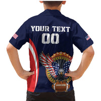 Custom USA Rugby Family Matching Mermaid Dress and Hawaiian Shirt American Eagle With USA Flags - Wonder Print Shop