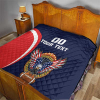 Custom USA Rugby Quilt American Eagle With USA Flags - Wonder Print Shop