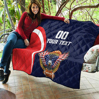 Custom USA Rugby Quilt American Eagle With USA Flags - Wonder Print Shop