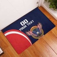 Custom USA Rugby Rubber Doormat American Eagle With USA Flags - Wonder Print Shop