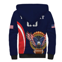 Custom USA Rugby Sherpa Hoodie American Eagle With USA Flags - Wonder Print Shop