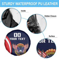 Custom USA Rugby Spare Tire Cover American Eagle With USA Flags - Wonder Print Shop