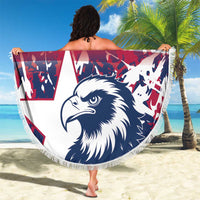 Custom USA Rugby Beach Blanket Pacific Go Eagles 2024 - Wonder Print Shop