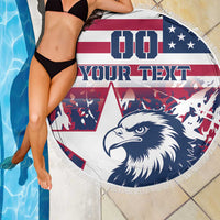 Custom USA Rugby Beach Blanket Pacific Go Eagles 2024 - Wonder Print Shop