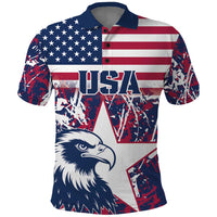 Custom USA Rugby Polo Shirt Pacific Go Eagles 2024 - Wonder Print Shop