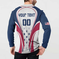 Custom USA Rugby Button Sweatshirt Simple Style - Wonder Print Shop