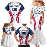 Custom USA Rugby Family Matching Mermaid Dress and Hawaiian Shirt Simple Style - Wonder Print Shop