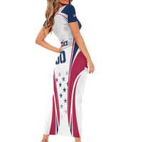 Custom USA Rugby Family Matching Short Sleeve Bodycon Dress and Hawaiian Shirt Simple Style - Wonder Print Shop