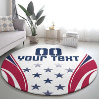 Custom USA Rugby Round Carpet Simple Style