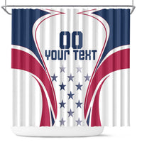 Custom USA Rugby Shower Curtain Simple Style